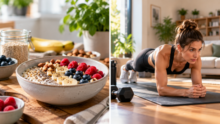 Training zuhause mit Ganzkörperübungen auf einer Trainingsmatte
